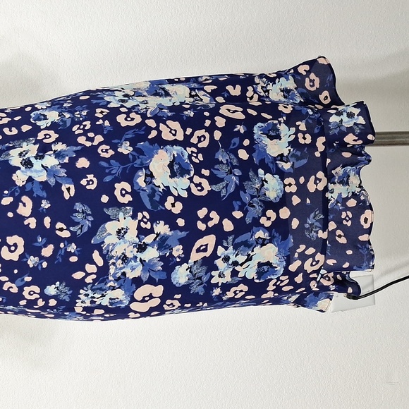 Collective Concepts Preppy Retro Blue Pink Floral
Coastal Mini Wrap Dress Size S - Picture 8 of 13